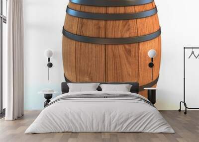 wine barrel over white background 3d illustration Wall mural