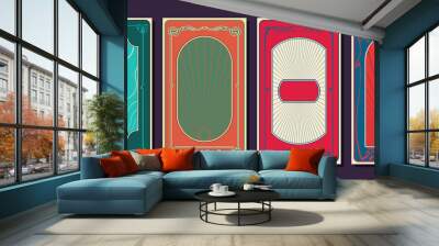 Art Deco and Art Nouveau Backgrounds, Cover, Poster Templates, Retro Decorative Frames, Psychedelic Color Combinations  Wall mural