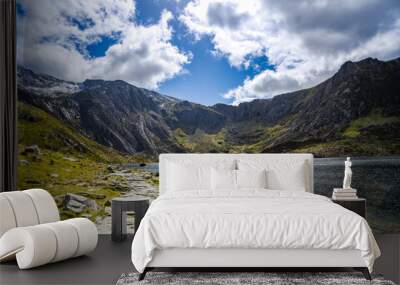 Snowdonia park landscape in England. Wall mural