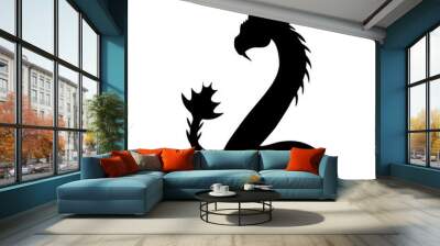 Basilisk silhouette ancient mythology fantasy Wall mural