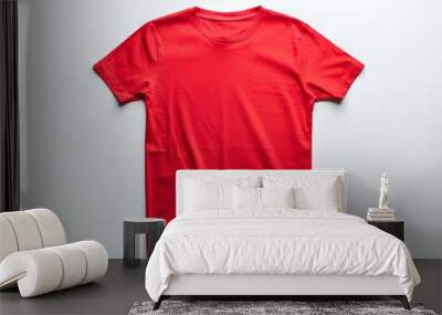 Red T-Shirt Mockup. Wall mural