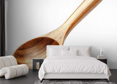 Wooden spoon isolated on transparent background Wall mural