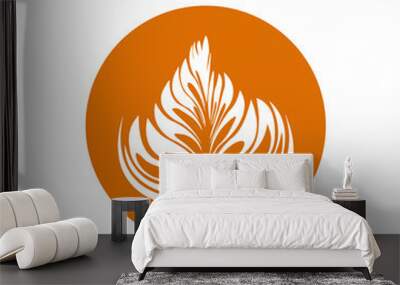 thai tea latte art illustration vector Wall mural