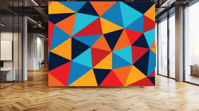 Elegance triangular geometric background, mosaic, tile, polygon background Wall mural