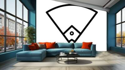 baseball field - vector icon Wall mural