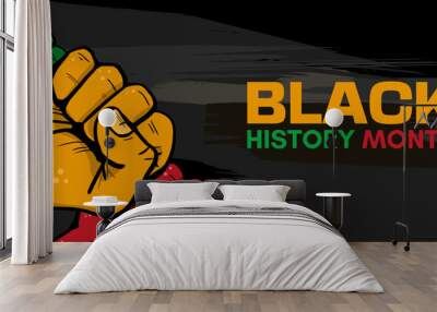 Black history month celebrate. vector illustration design graphic Black history month Wall mural