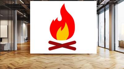 campfire, bonfire, burn icon vector Wall mural