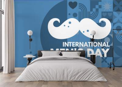 International Men's Day - banner, card vector illustration Wall mural