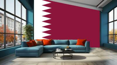 qatar flag - vector illustration Wall mural