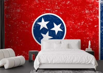 Tennessee state flag - vector illustration Wall mural