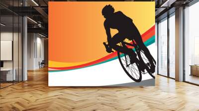 sport bicycle vector racer tour de france Wall mural