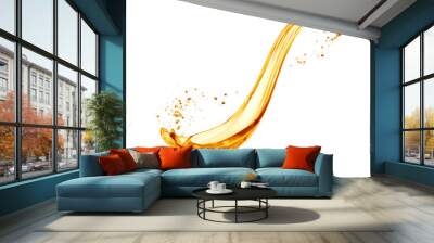 Splash of thick oily liquid on white background Wall mural