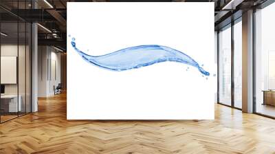 Wavy water splash isolated on white background Wall mural