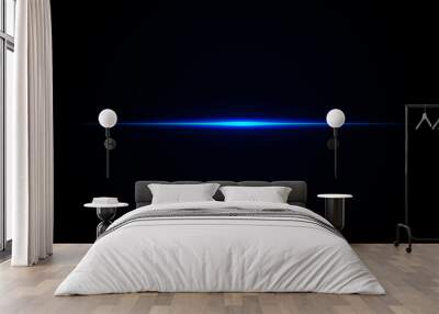 neon straight blue line Wall mural