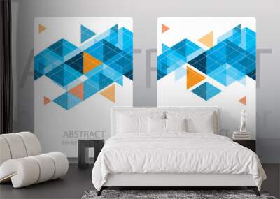 abstract colorful geometric triangular backgrounds. vector moder Wall mural