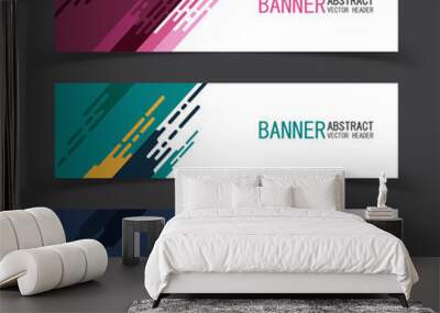 Geometric design banner web template vector abstract. Wall mural