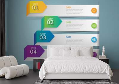 infographic design template and marketing icons, business concep Wall mural