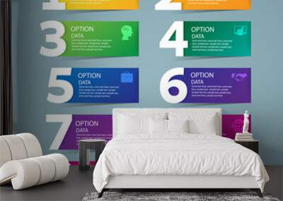 Infographic design template and marketing icons, Business concep Wall mural