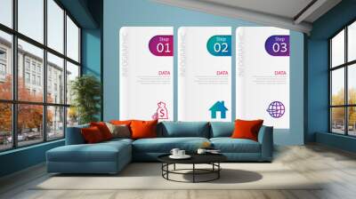 Infographic design template and marketing icons, Business concep Wall mural