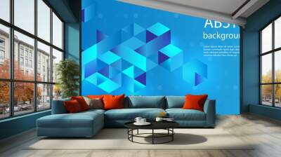 Vector abstract background geometric shape technology digital hi tech concept background.Vector illustration Wall mural