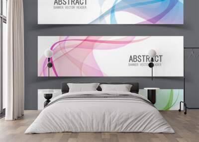 Vector abstract design banner template.vector illustration. Wall mural