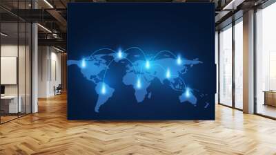 Global network connection people. Social network concept. business. internet.	
 Wall mural