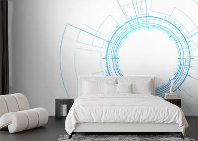 Sci fi futuristic user interface, HUD, Technology abstract background , Vector illustration.	
 Wall mural