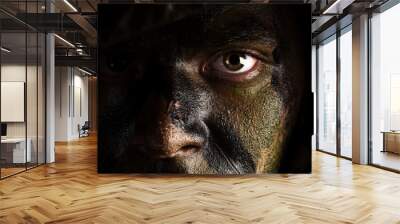 camouflage painted face Wall mural