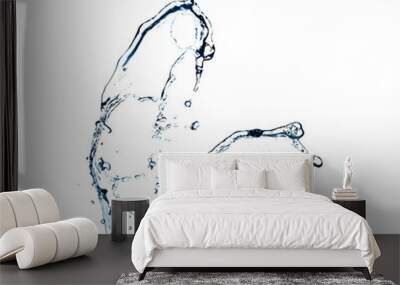 closeup of water splash on white Wall mural