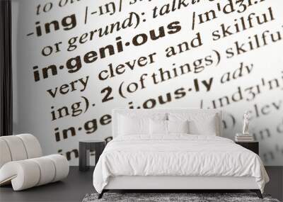 ingenious word Wall mural