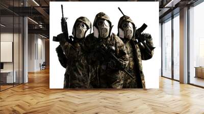 three armed soldiers Wall mural