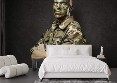 young soldier portrait Wall mural