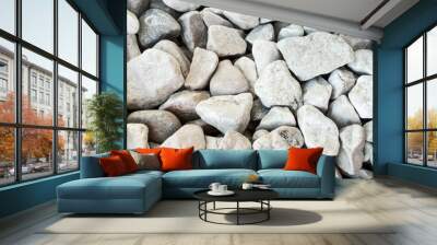 Beach white stones Wall mural