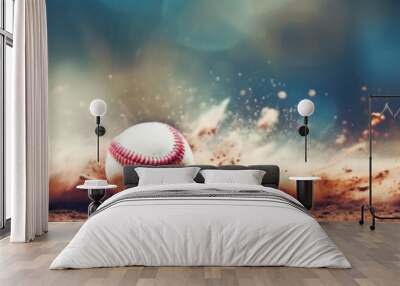 Baseball sports concept banner Wall mural