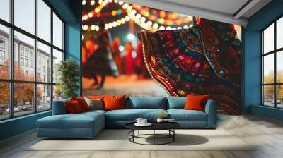 Indian folk dance background  Wall mural