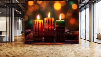 Traditional african american ethnic holiday background Wall mural