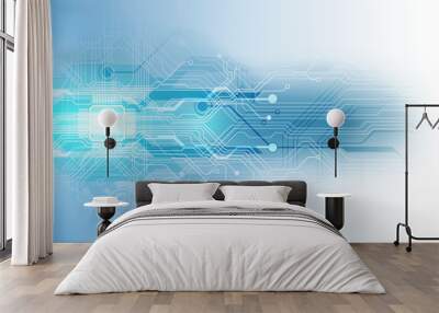 Abstract circuit board technology background, vector illustration Wall mural