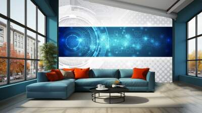 abstract future technology background, vector illustration Wall mural