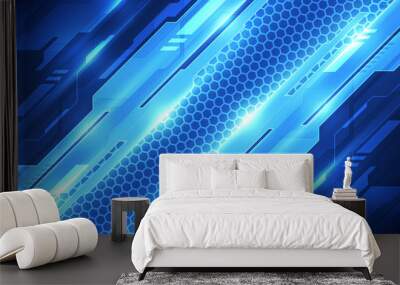 Abstract futuristic digital technology background. Illustration Vector Wall mural