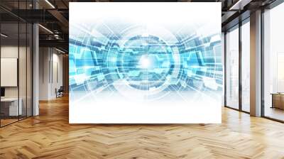 Abstract futuristic digital technology background. Illustration Vector Wall mural