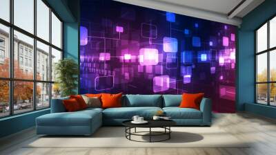 Abstract futuristic digital technology background. Illustration Vector Wall mural