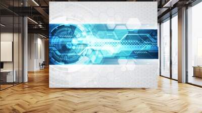 Abstract vector technology background, illustration Wall mural