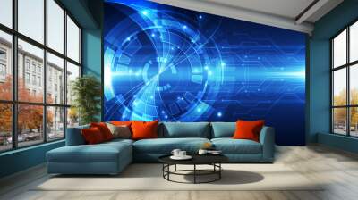 abstract vector  technology background illustration Wall mural