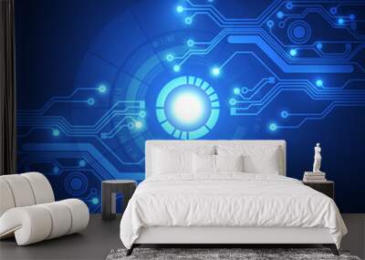 vector digital technology concept, abstract background Wall mural