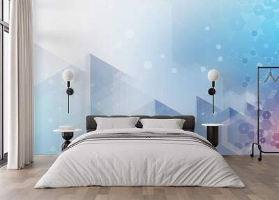 Abstract Artificial intelligence. Cloud computing. Machine learning. Technology web background. Virtual concept Wall mural