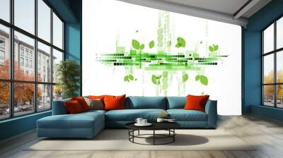 abstract blur ecology futuristic computer technology business ba Wall mural