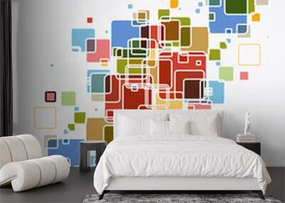 abstract cube bright color for vector background Wall mural