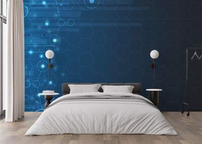 abstract futuristic circuit computer internet technology board business background Wall mural