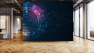 abstract futuristic fade computer technology business background Wall mural