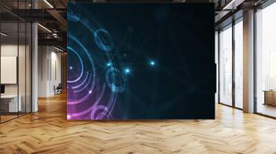 abstract futuristic fade computer technology business background Wall mural